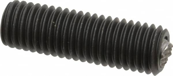 Fairlane - 5/8-11, 2" Thread Length, 3/8" Ball Diam, Serrated Ball Pad Surface, Alloy Steel, Black Oxide, Threaded, Swivel Action Gripper Assemblies - 5/16" Contact Diam, High Speed Steel Ball - Caliber Tooling