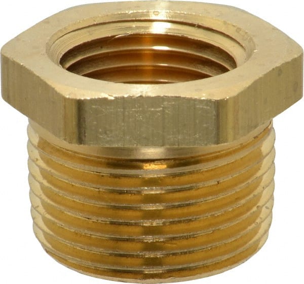 Eaton - 3/4 Male Thread x 1/2 Female Thread, Brass Industrial Pipe Hex Bushing - Caliber Tooling