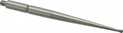 Mitutoyo - 1mm Ball Diam, Steel, Ball Test Indicator Contact Point - 1.48" Contact Point Length, Use with Mitutoyo 513 Series Dial Test Indicators - Caliber Tooling