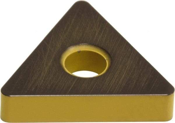 Sumitomo - TNMA432 Grade AC415K Carbide Turning Insert - Proprietary Finish, 60° Triangle, 1/2" Inscr Circle, 3/16" Thick, 1/32" Corner Radius - Caliber Tooling