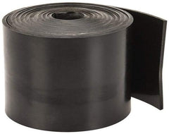 Made in USA - 3/32" Thick x 2" Wide x 5' Long Black Buna-N Rubber Roll - Stock Length, Plain Back, 50 Shore A Durometer, 2,500 psi Tensile Strength, -20°F to 170°F - Caliber Tooling