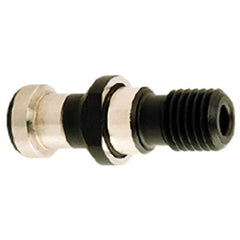 Iscar - DIN69871-40 Taper, M16x2 Thread, 15° Angle Radius, Standard Retention Knob - 2-1/8" OAL, 3/4" Knob Diam, 1.0236" from Knob to Flange, 0.2756" Coolant Hole, Through Coolant - Exact Industrial Supply