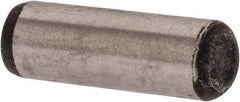 Value Collection - 1/8" Diam x 3/8" Pin Length Alloy Steel Oversized Dowel Pin - C 50-58 Hardness, 3,200 Lb Breaking Strength, 1 Beveled & 1 Rounded End - Caliber Tooling