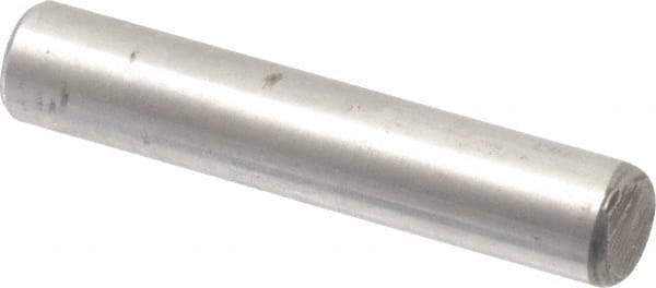 Value Collection - 3/16" Diam x 1" Pin Length Alloy Steel Oversized Dowel Pin - C 50-58 Hardness, 7,200 Lb Breaking Strength, 1 Beveled & 1 Rounded End - Caliber Tooling