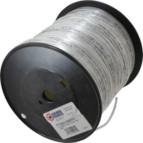 Coilhose Pneumatics - 1/16" ID x 1/8" OD, 500' Long, Polyurethane Tube - Clear, 233 Max psi, -60 to 200°F - Caliber Tooling