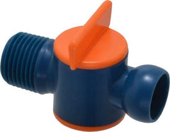 Loc-Line - 2 Piece, 1/2" ID Coolant Hose NPT Valve - Male to Female Connection, Acetal Copolymer Body, 1/2 NPT, Use with Loc-Line Modular Hose Systems - Caliber Tooling