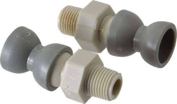 Cedarberg - 2 Piece, 1/4" Hose ID, Female to Male Coolant Hose Pipe Thread Connector - 1/8" NPT, For Snap-Loc Modular Hose Systems - Caliber Tooling