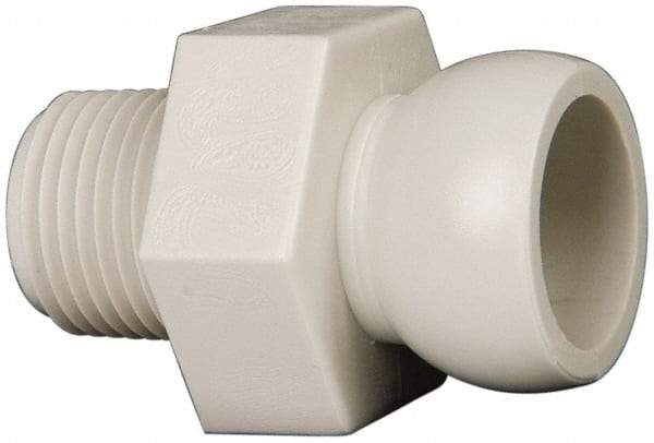 Cedarberg - 4 Piece, 1/2" Hose ID, Male to Male Coolant Hose Pipe Thread Connector - 3/8" NPT, For Snap-Loc Modular Hose Systems - Caliber Tooling