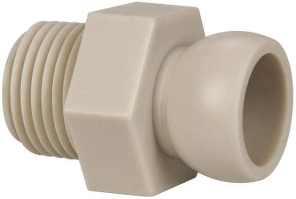 Cedarberg - 4 Piece, 1/2" Hose ID, Male to Male Coolant Hose Pipe Thread Connector - 1/2" NPT, For Snap-Loc Modular Hose Systems - Caliber Tooling