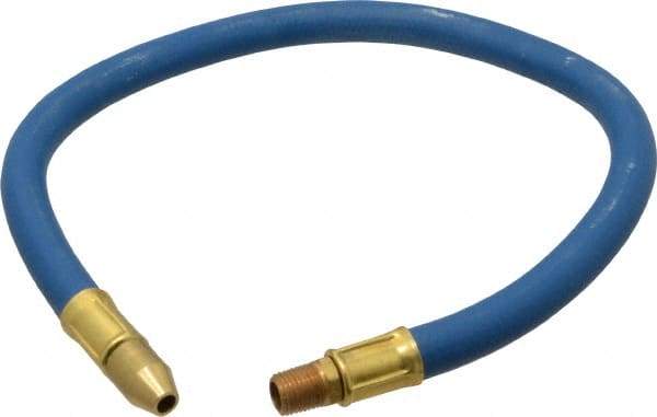 Coilhose Pneumatics - 24" Hose Length, 1/4" Nozzle Diam, 3/8" Hose ID, Coolant Hose - 1/4" NPT For Mist Coolant Systems - Caliber Tooling