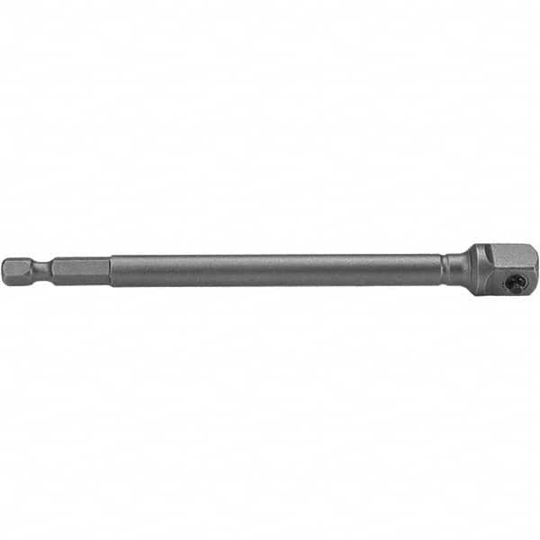 Apex - 3/8" Square Size Hex to Square Extension - 1/4" Hex Drive, 12" OAL - Caliber Tooling