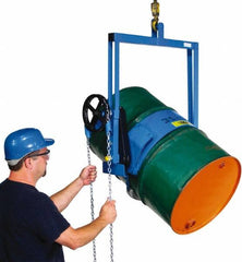 Made in USA - 1,500 Lb Load Capacity, 55 Gal Drum Carrier - 10" Wide x 39" High - Caliber Tooling