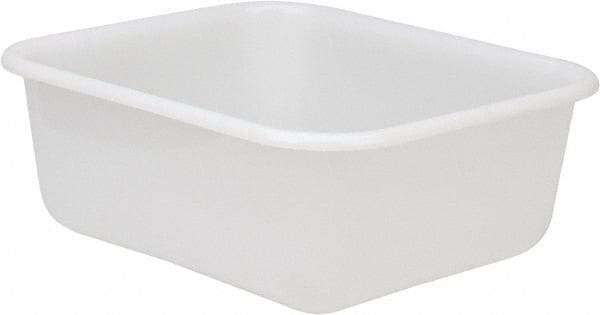 Rubbermaid - 2.8 Gal, White Polyethylene Tote Container - Nesting, 14.4" Long x 12.4" Wide x 5.4" High - Caliber Tooling