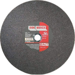 Sait - 12" Aluminum Oxide Cutoff Wheel - 3/32" Thick, 1" Arbor, 5,100 Max RPM, Use with Chop Saws - Caliber Tooling