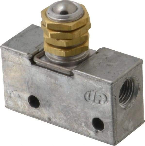 ARO/Ingersoll-Rand - 0.195 CV Rate & 7.5 CFM 3 Way Air Valve - Ball Roller, Spring Return, 150 Max psi - Caliber Tooling