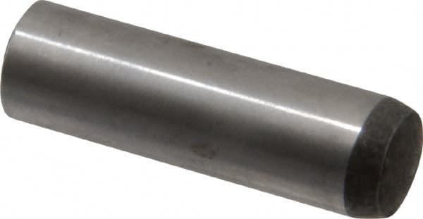 Value Collection - 10mm Diam x 35mm Pin Length Alloy Steel Standard Dowel Pin - C 58-62 Hardness, 37,100 Lb Breaking Strength, 1 Rounded End - Caliber Tooling