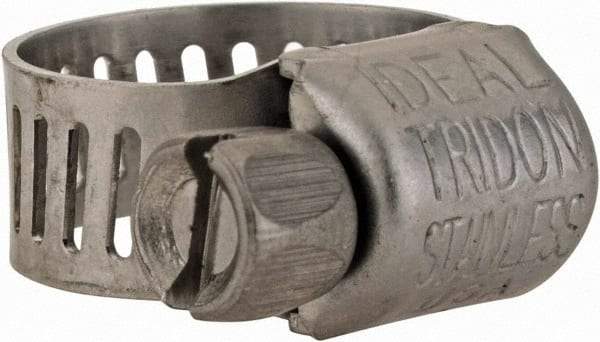 IDEAL TRIDON - SAE Size 4, 5/16 to 5/8" Diam, Stainless Steel Miniature Worm Drive Clamp - 5/16" Wide, Material Grade 301, Series 350 - Caliber Tooling