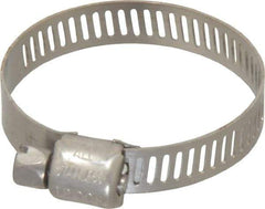 IDEAL TRIDON - SAE Size 16, 11/16 to 1-1/2" Diam, Stainless Steel Miniature Worm Drive Clamp - 5/16" Wide, Material Grade 301, Series 350 - Caliber Tooling