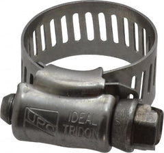 IDEAL TRIDON - SAE Size 8, 7/16 to 1" Diam, Stainless Steel Worm Drive Clamp - 1/2" Wide, Material Grade 201/305, Series 620 - Caliber Tooling