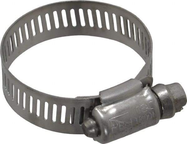 IDEAL TRIDON - SAE Size 20, 3/4 to 1-3/4" Diam, Stainless Steel Worm Drive Clamp - 1/2" Wide, Material Grade 201/305, Series 620 - Caliber Tooling