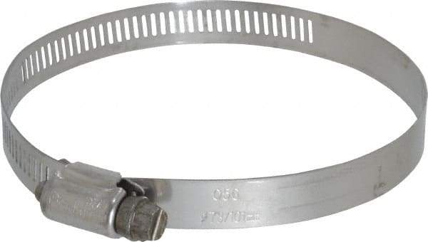 IDEAL TRIDON - SAE Size 56, 3-1/16 to 4" Diam, Stainless Steel Worm Drive Clamp - 1/2" Wide, Material Grade 201/305, Series 620 - Caliber Tooling