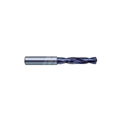 Screw Machine Length Drill Bit: 0.2913″ Dia, 140 °, Solid Carbide Coated, Right Hand Cut, Spiral Flute, Straight-Cylindrical Shank, Series 5510