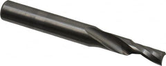 Onsrud - 3/16" Cutting Diam x 3/8" Length of Cut, 1 Flute, Upcut Spiral Router Bit - Uncoated, Right Hand Cut, Solid Carbide, 2" OAL x 1/4" Shank Diam, Single Edge, 21° Helix Angle - Caliber Tooling