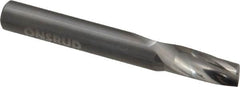 Onsrud - 3/8" Cutting Diam x 3/4" Length of Cut, 1 Flute, Upcut Spiral Router Bit - Uncoated, Right Hand Cut, Solid Carbide, 3" OAL x 3/8" Shank Diam, Single Edge, 21° Helix Angle - Caliber Tooling