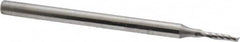 Onsrud - 1/16" Cutting Diam x 1/4" Length of Cut, 1 Flute, Upcut Spiral Router Bit - Uncoated, Right Hand Cut, Solid Carbide, 2" OAL x 1/8" Shank Diam, Single Edge, 21° Helix Angle - Caliber Tooling