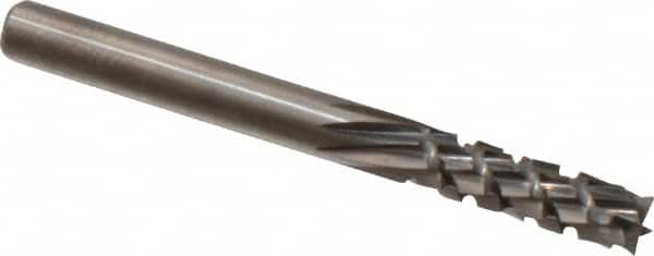 Onsrud - 3/16" Cut Diam, 3/16" Shank Diam, Cylinder Head Fluted Cut Burr - Carbide, Flat End, 5/8" LOC, 2" OAL - Caliber Tooling