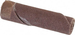 Merit Abrasives - 3/8" Max Roll Diam x 1-1/2" OAL, 180 Grit Aluminum Oxide Straight Cartridge Roll - 1/8" Pilot Hole Diam, Very Fine Grade - Caliber Tooling