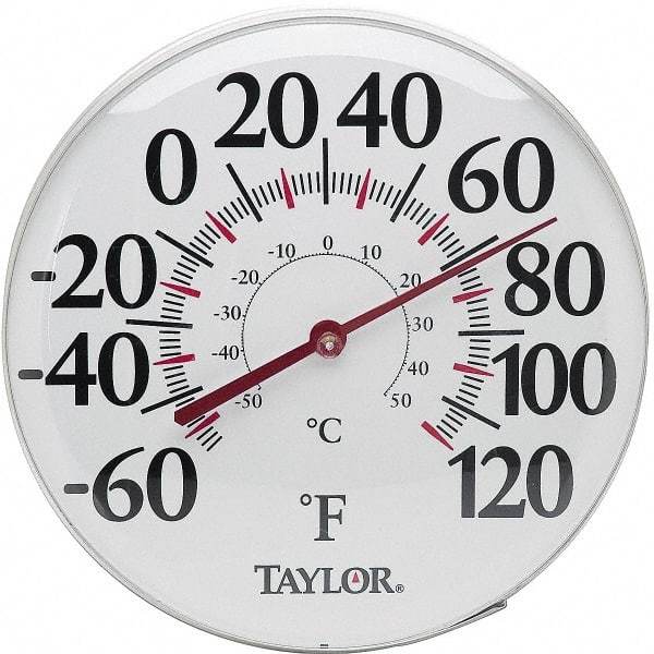 Taylor - -40 to 120°F, Window and Wall Thermometer - 18 Inch Diameter - Caliber Tooling