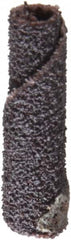 Merit Abrasives - 1/4" Max Roll Diam x 1" OAL, 80 Grit Aluminum Oxide Straight Cartridge Roll - 1/8" Pilot Hole Diam, Medium Grade - Caliber Tooling