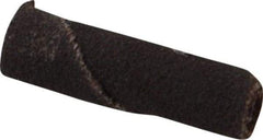 Merit Abrasives - 1/4" Max Roll Diam x 1" OAL, 120 Grit Aluminum Oxide Straight Cartridge Roll - 1/8" Pilot Hole Diam, Fine Grade - Caliber Tooling