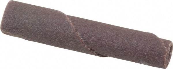 Merit Abrasives - 1/4" Max Roll Diam x 1-1/2" OAL, 180 Grit Aluminum Oxide Straight Cartridge Roll - 1/8" Pilot Hole Diam, Very Fine Grade - Caliber Tooling