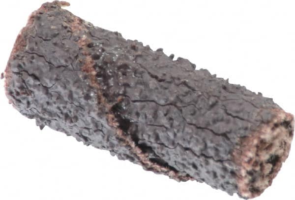 Merit Abrasives - 3/8" Max Roll Diam x 1" OAL, 36 Grit Straight Cartridge Roll - 1/8" Pilot Hole Diam, Very Coarse Grade - Caliber Tooling