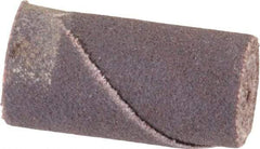 Merit Abrasives - 1/2" Max Roll Diam x 1" OAL, 120 Grit Aluminum Oxide Straight Cartridge Roll - 1/8" Pilot Hole Diam, Fine Grade - Caliber Tooling