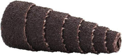 Merit Abrasives - 1-1/2" Long x 5/8" Diam, Aluminum Oxide, Full Taper Cartridge Roll - 80 Grit, 1/8" Pilot Hole Diam, Medium Grade - Caliber Tooling