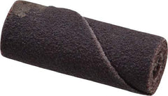 Merit Abrasives - 3/8" Max Roll Diam x 1" OAL, 120 Grit Aluminum Oxide Straight Cartridge Roll - 1/8" Pilot Hole Diam, Fine Grade - Caliber Tooling