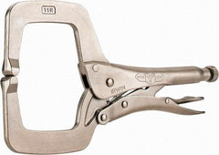 Irwin - 11" OAL C-Clamp Locking Pliers - 2-5/8" Jaw Depth, 3-3/8" Jaw Opening - Caliber Tooling