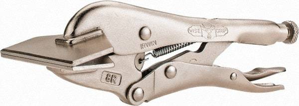 Irwin - 8" OAL Standard Jaw Sheet Metal Clamp Weld Locking Pliers - 3-1/8" Jaw Width, 1-3/4" Jaw Depth, 1-3/4" Jaw Opening - Caliber Tooling