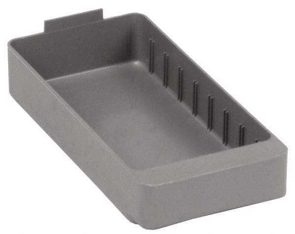 Quantum Storage - 28 Lb. Load Capacity, 11-5/8" Deep, Gray High-Impact Polystyrene Drawer Bin - 2-1/8" High x 5-9/16" Wide x 11-5/8" Long - Caliber Tooling