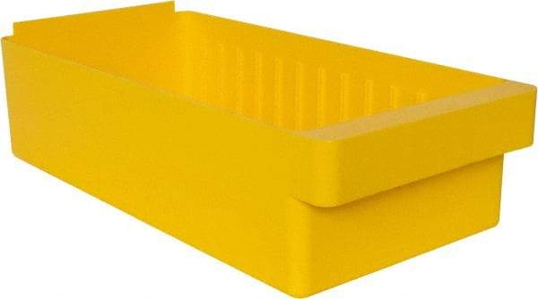 Quantum Storage - 28 Lb. Load Capacity, 17-5/8" Deep, Yellow High-Impact Polystyrene Drawer Bin - 4-5/8" High x 8-3/8" Wide x 17-5/8" Long - Caliber Tooling