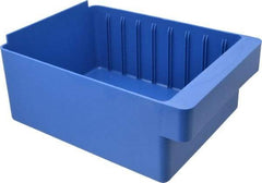 Quantum Storage - 28 Lb. Load Capacity, 11-5/8" Deep, Blue High-Impact Polystyrene Drawer Bin - 4-5/8" High x 8-3/8" Wide x 11-5/8" Long - Caliber Tooling