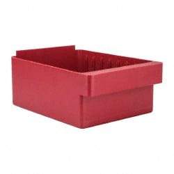 Quantum Storage - 28 Lb. Load Capacity, 11-5/8" Deep, Red High-Impact Polystyrene Drawer Bin - 4-5/8" High x 8-3/8" Wide x 11-5/8" Long - Caliber Tooling