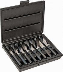 Triumph Twist Drill - 9/16 to 1", 118° Point, Oxide Finish, High Speed Steel Reduced Shank Drill Bit Set - Caliber Tooling