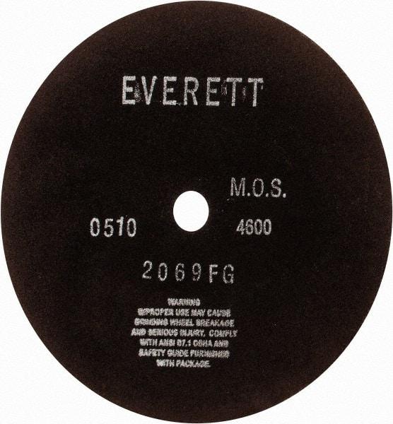 Everett - 12" Aluminum Oxide Cutoff Wheel - 1/8" Thick, 1" Arbor, Use with Gas Powered Saws - Caliber Tooling