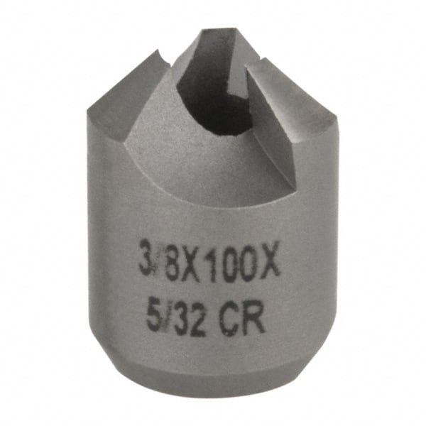 Made in USA - 3/8" Cutter Head Diam, 5/32" Pilot Hole Diam, High Speed Steel Reverse Countersink - Caliber Tooling