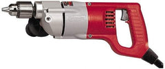 Milwaukee Tool - 1/2" Keyed Chuck, 500 RPM, D-Handle Electric Drill - 7 Amps, 120 Volts, Reversible, Includes Chuck Key with Holder & Side Handle - Caliber Tooling