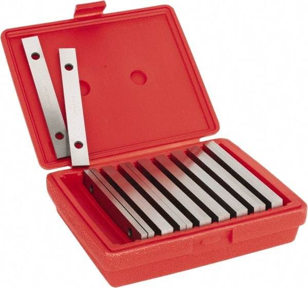 Value Collection - 18 Piece, 6 Inch Long Tool Steel Parallel Set - 3/4 to 1-3/4 Inch High, 1/4 to 1/4 Inch Thick, 52-58 RC Hardness, Sold as 9 Pair - Caliber Tooling